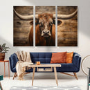 Longhorn Bull Wall Art | Canvas Print | Ready to Hang | by MyGreatCanvas | Canvas Wall Art Prints | Photo Prints & Wall Decor