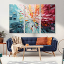 Radiant Bloom Abstract Floral Wall Art Canvas Print -