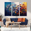 Vibrant Abstract Fish Swarm Art – Colorful Fish Inspired