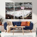 Lausanne Arena Ice Hockey Stadium Wall Art Canvas Print,