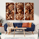 Indian Woman Statue Wall Art Canvas Print