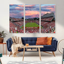 Carter-Finley Stadium Art Sunset Game Triple Canvas Wall Art by MyGreatCanvas | Canvas Wall Art Prints | Photo Prints & Wall Decor