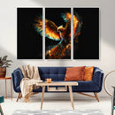 Fiery Phoenix Canvas Print | Ready to Hang Wall Art | Bold