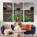 University of Michigan Wolverines Print Canvas, Football
