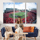 Cincinnati Bearcats Football Team Print - Nippert Stadium Wall Art Canvas Print