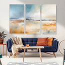 Abstract Landscape Wall Art Canvas Print - Warm Tones of