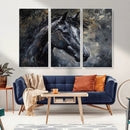 Large Abstract Horse Wall Art Canvas Print | Farmhouse Wall