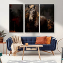 Abstract Black Horse Canvas Print for Farmhouse Wall Art | by MyGreatCanvas | Canvas Wall Art Prints | Photo Prints & Wall Decor