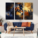 Abstract Horse Art Print - Abstract Canvas Wall Art |