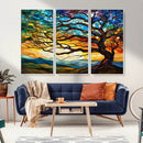 Vibrant Mosaic Tree of Life Wall Art | Stained Glass Style