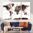 World Map Canvas Print – Detailed Map of the World Wall Art by MyGreatCanvas | Canvas Wall Art Prints | Photo Prints & Wall Decor