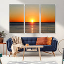 Golden Horizon Sunset Over Ocean Wall Art Canvas Print – by MyGreatCanvas | Canvas Wall Art Prints | Photo Prints & Wall Decor