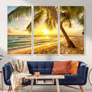 Beach Sunset Canvas Wall Art Print - Tropical Beach Canvas by MyGreatCanvas | Canvas Wall Art Prints | Photo Prints & Wall Decor