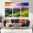 Green Hills and Sunset Wall Art Print - Scenic Landscape by MyGreatCanvas | Canvas Wall Art Prints | Photo Prints & Wall Decor