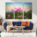 Pink Flower on the Mountain Canvas Print, Framed Pink Flower