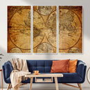 Vintage World Map Canvas Print – Antique Push Pin Travel by MyGreatCanvas | Canvas Wall Art Prints | Photo Prints & Wall Decor