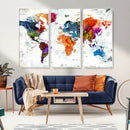 World Map Canvas Print – Framed Travel Map Wall Art for by MyGreatCanvas | Canvas Wall Art Prints | Photo Prints & Wall Decor