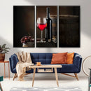 Red Wine and Bottle Canvas Print