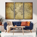 Push Pin World Map Canvas Print – Travel Tracker Wall Art