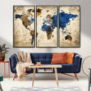World Map Canvas Print – Detailed Map of the World Wall Art by MyGreatCanvas | Canvas Wall Art Prints | Photo Prints & Wall Decor