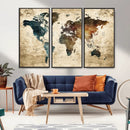 World Map Canvas Print – Detailed Map of the World Wall Art by MyGreatCanvas | Canvas Wall Art Prints | Photo Prints & Wall Decor