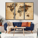 Push Pin World Map Canvas Print – Framed Travel Tracker Wall by MyGreatCanvas | Canvas Wall Art Prints | Photo Prints & Wall Decor