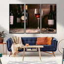 Red Wine and Bottle Canvas Print by MyGreatCanvas | Canvas Wall Art Prints | Photo Prints & Wall Decor