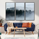 Autumn and Misty Trees in the Forest Wall Art Canvas Print, by MyGreatCanvas | Canvas Wall Art Prints | Photo Prints & Wall Decor