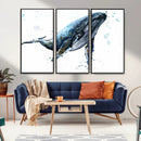 Watercolor Whale Wall Art Canvas Print by MyGreatCanvas | Canvas Wall Art Prints | Photo Prints & Wall Decor