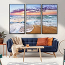 Coastal Sunset Art Beach Canvas Wall Art Print | Ocean Waves by MyGreatCanvas | Canvas Wall Art Prints | Photo Prints & Wall Decor