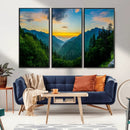Green Forest Wall Art Canvas Print
