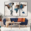 World Map Canvas Print – Framed Travel Map Wall Art for by MyGreatCanvas | Canvas Wall Art Prints | Photo Prints & Wall Decor