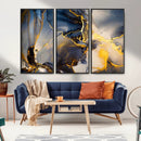 Large Abstract Wall Art Print - Gold and Blue Abstract by MyGreatCanvas | Canvas Wall Art Prints | Photo Prints & Wall Decor