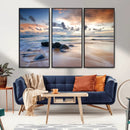 Serene Weather On The Beach Wall Art Canvas Print