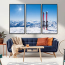 Ski Season Snow Wall Art Canvas Print