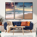 Cloudy Weather Beach Sunset Canvas Print | Sunrise Wall Art by MyGreatCanvas | Canvas Wall Art Prints | Photo Prints & Wall Decor
