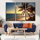 Sunset Palm Trees Wall Art Canvas Print by MyGreatCanvas | Canvas Wall Art Prints | Photo Prints & Wall Decor