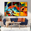 Human Love Figures Abstract Wall Art Canvas Print