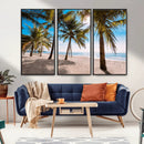 Palm Beach Tropical Island Wall Art Canvas Print