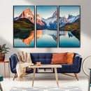 Landscape Mountain and Lake View Wall Art Canvas Print