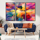 Blazing Vibrant Colors Cloud Wall Art Canvas Print