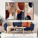 Boho Wall Art Canvas Print Set Mid-Century Prints Bohemian