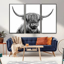 Scottish Highland Cow Cattle Art Print Wall Art Canvas Print by MyGreatCanvas | Canvas Wall Art Prints | Photo Prints & Wall Decor