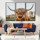 Highland Cow Animal Scottish Cattle Art Print Farmhouse Wall