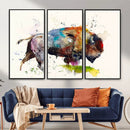 Abstract Buffalo Wall Art, Western Watercolor Bison Canvas by MyGreatCanvas | Canvas Wall Art Prints | Photo Prints & Wall Decor