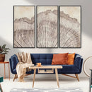 Tree Ring Wall Art Triptych, Rustic Wood Ring Canvas Print,