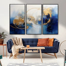Navy Blue Abstract Wall Art Canvas Print