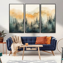 Abstract Forest Print - Mountain Wall Art | Autumn Landscape