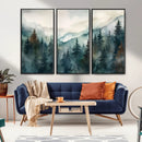 Serenity Forest Wall Art Canvas | Foggy Mountain Landscape