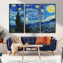 Vincent Van Gogh The Starry Night Abstract Wall Art Canvas